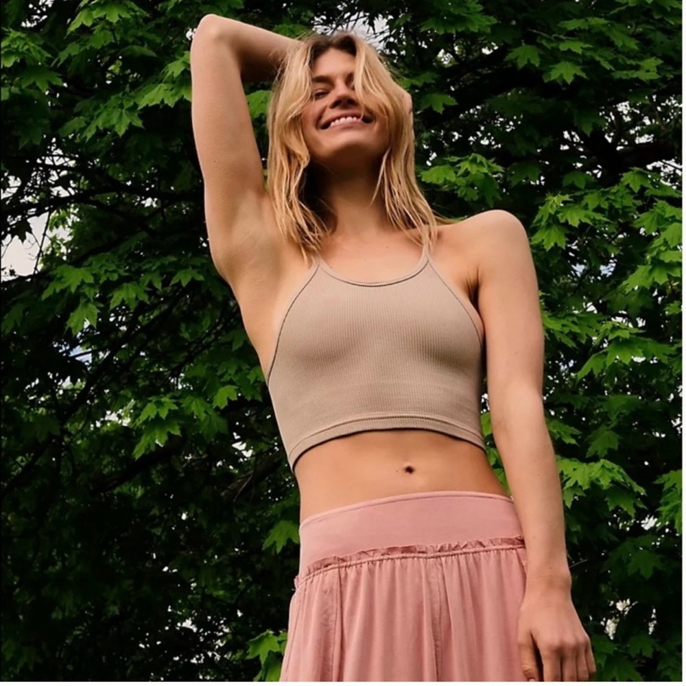 FP Movement by Free People Tan Crop Top